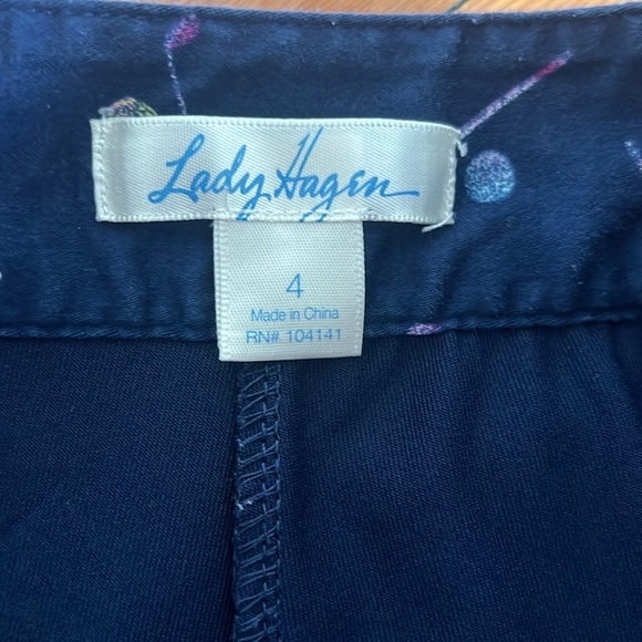 Lady Hagen Blue Mini Athletic Skort with Golf Club and Ball Design - Size 4 - Picture 5 of 9